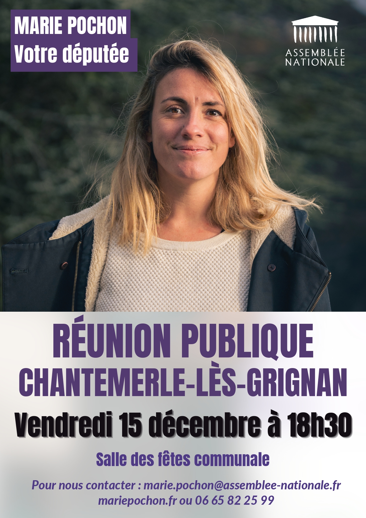 Réunion publique Marie POCHON, Députée